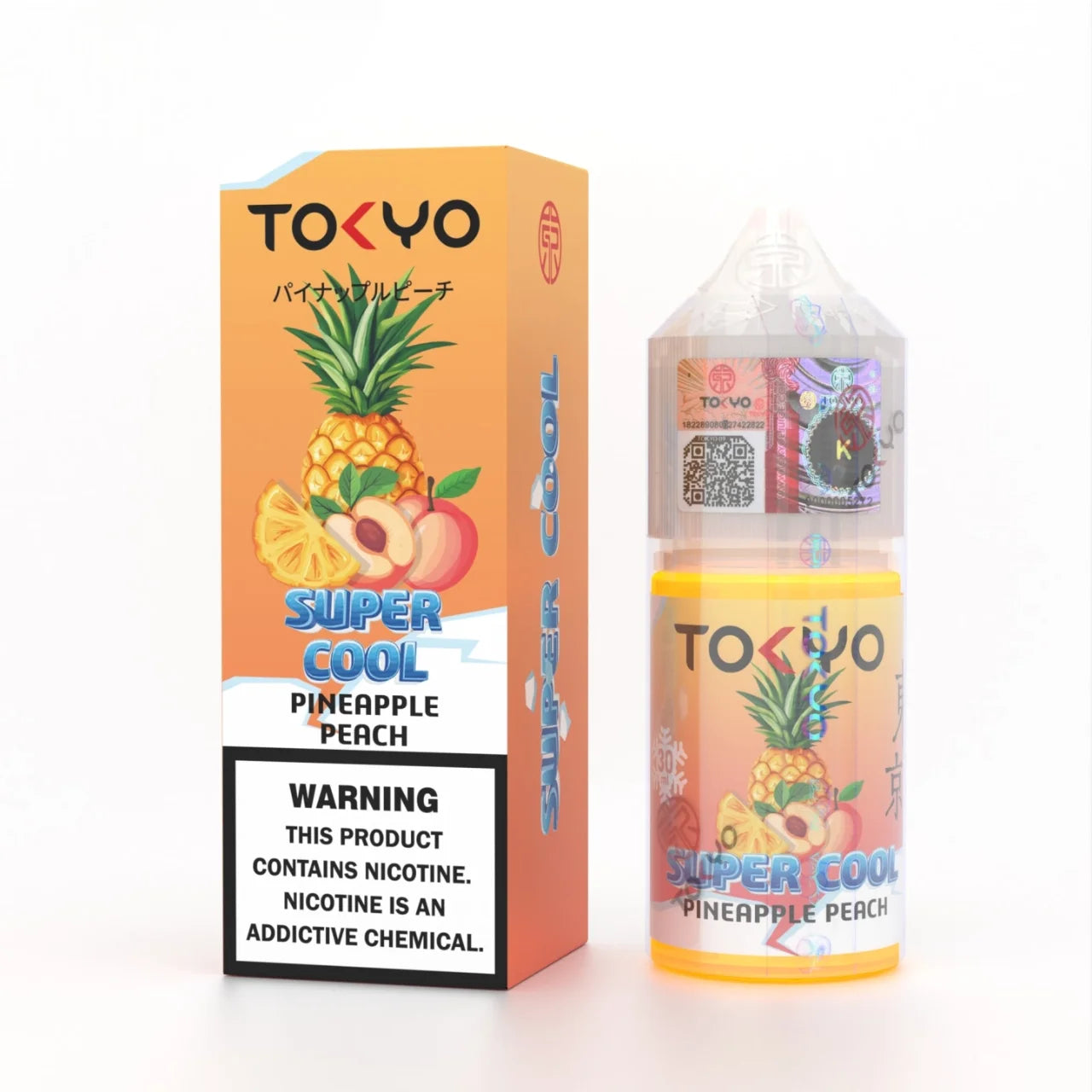 Tokyo Super Cool Pineapple Peach Ice SaltNic 30ml | Premium Nicotine Salt E-Liquid
