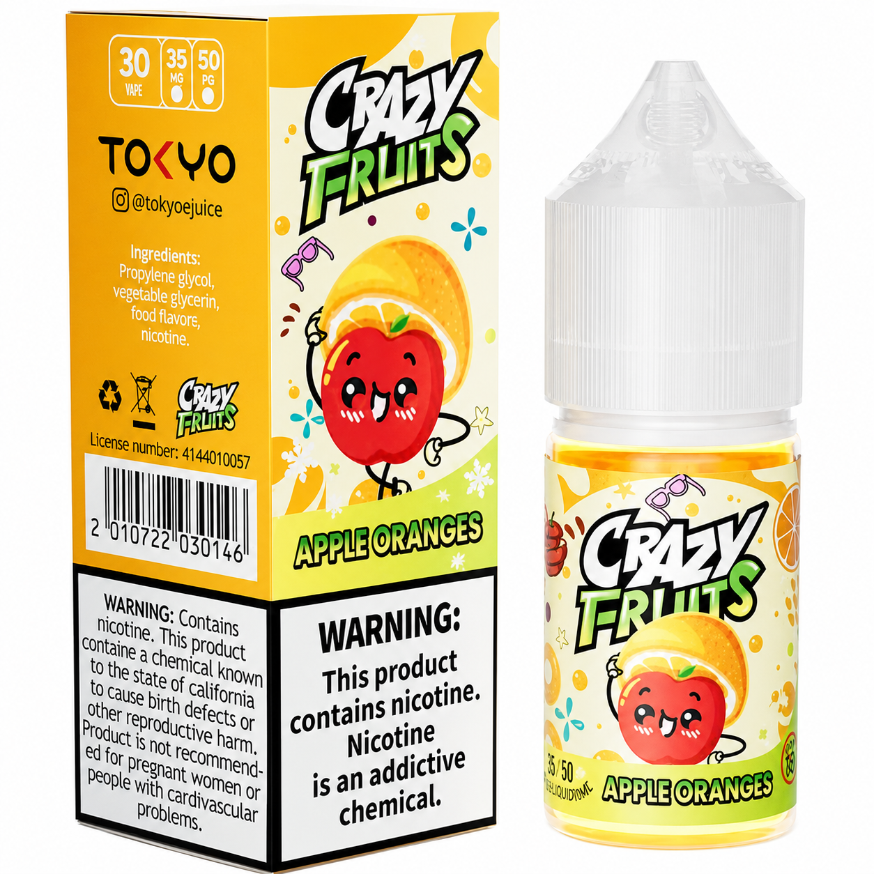 Apple Orange Ice Tokyo Crazy Fruits 30ML  At Best Price In Pakistan